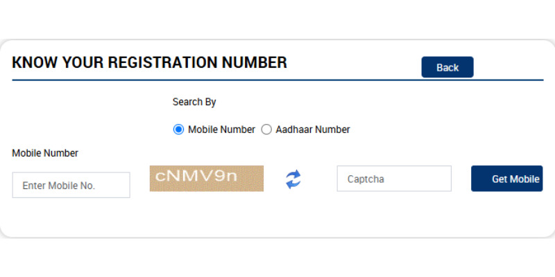 Know Your Registration No